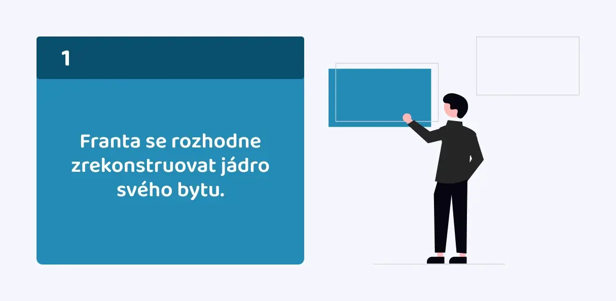 Franta se rozhoduje o zrekonstrukci jádra bytu