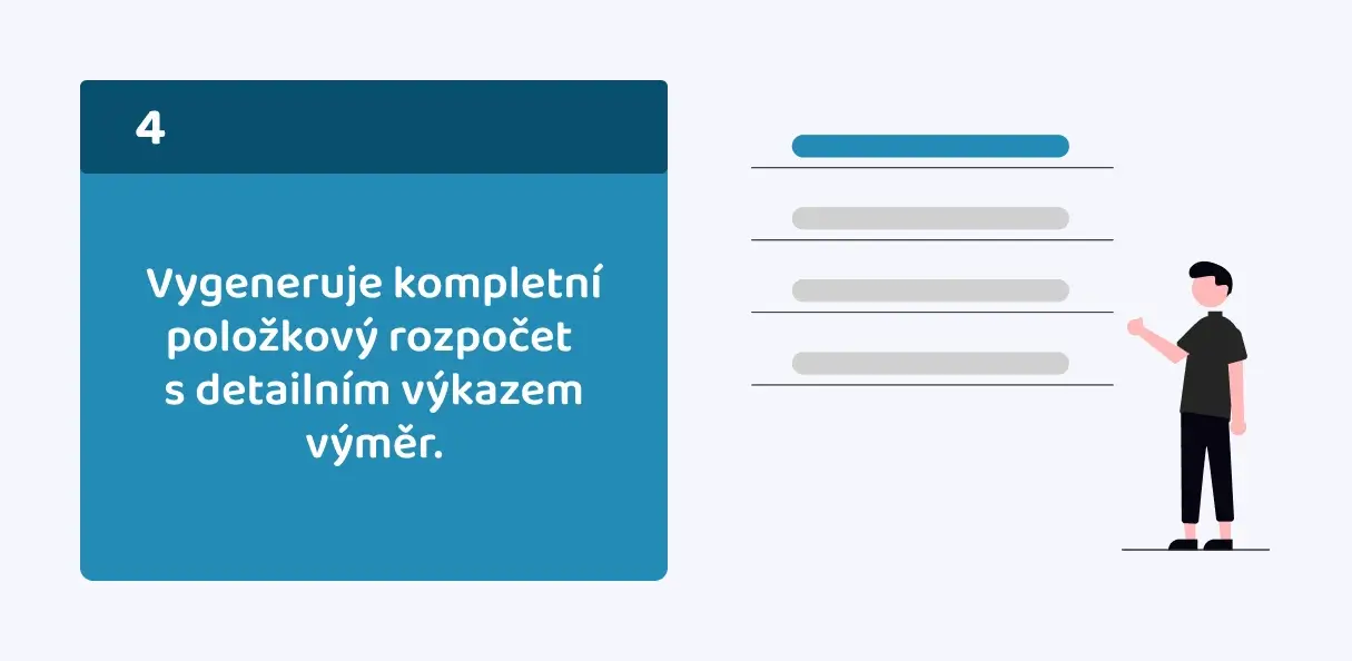 Vygeneruje kompletní položkový rozpočet